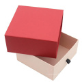 Embossing Rigid Cardboard Drawer Box with Ribbon for Perfume